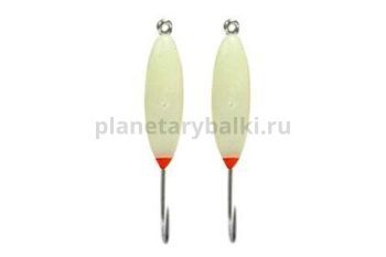 Мормышка ECOPRO фосфорная Лодочка 3Ф с ушком и глазком №19, 80шт.
