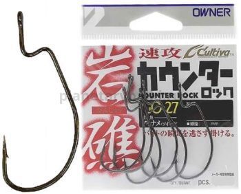 Крючки офсетные OWNER 11758 GO-27 №1/0, 6шт.