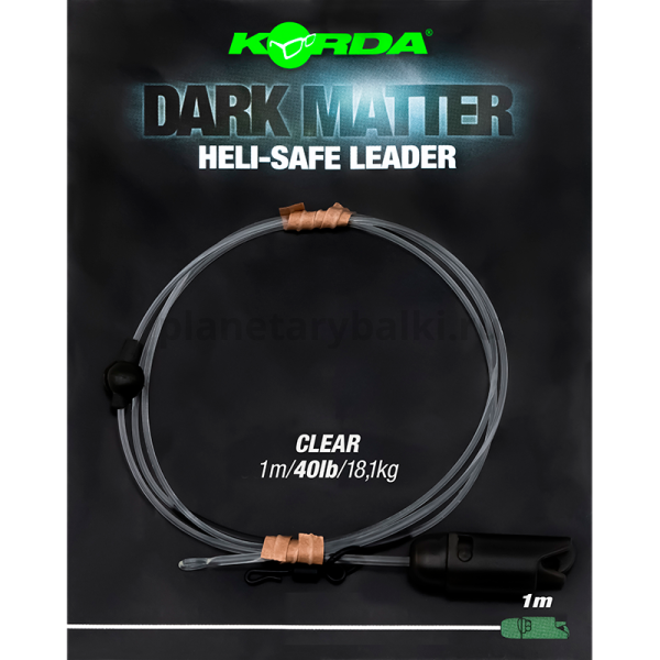 Монтаж готовый KORDA Dark Matter Leader Heli Safe Clear 40lb, 1м 