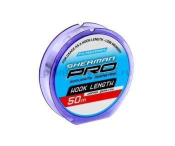 Монофильная леска FLAGMAN Sherman Pro Hook Length 50м, 0,091мм, 0,74кг