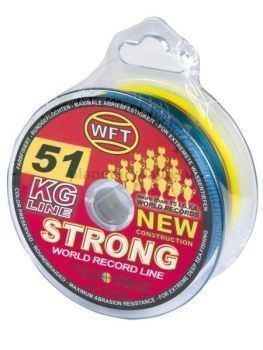 Шнур плетёный WFT KG STRONG Multicolor 600м, 0,32мм, 51кг