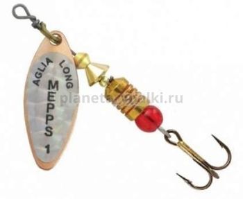 Блесна вращающаяся MEPPS Aglia Longue Rainbo №1, 4,5гр., цвет CU