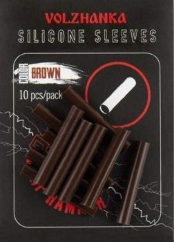 Силиконовая трубочка Volzhanka Silicone Sleeves, цвет Brown 3мм, 10шт.