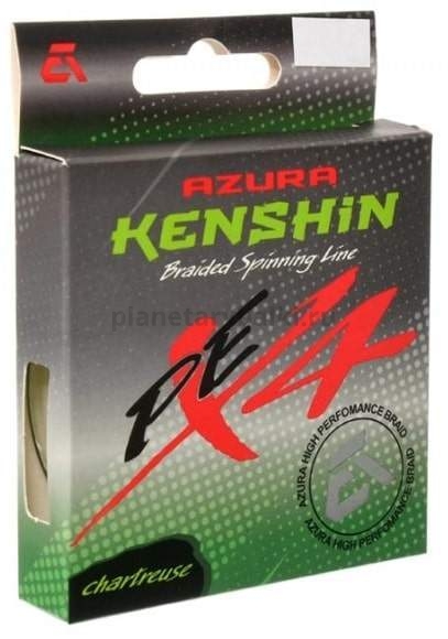 Шнур плетеный AZURA Kenshin PE X4 Chartreuse 150м, 0,117мм, 7lb, 3,2кг