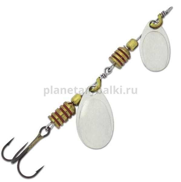 Блесна вращающаяся ILBA TONDO tandem n/d №1+2, 8гр., цвет silver