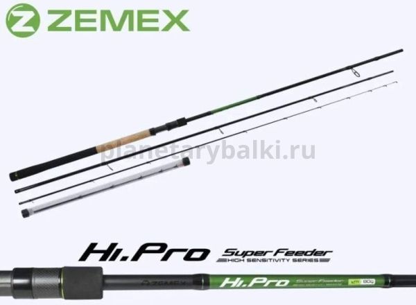 Удилище фидерное ZEMEX HI-PRO Super Feeder 13 ft 3,9м, тест 110гр.