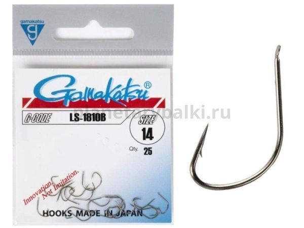 Крючки Gamakatsu LS-1810B HOOKS BRONZE разм. 14 25шт.