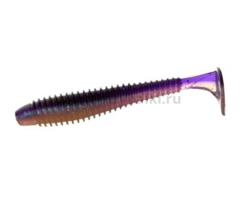 Виброхвост FLAGMAN Mystic Fish Fat 2,8" 7см, #0531 Violet/Pearl Whit, 5шт.