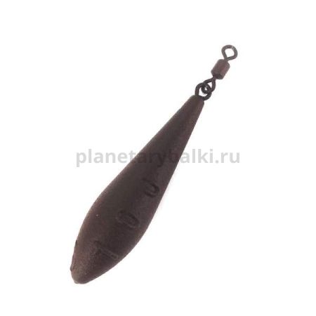 Грузило FLAGMAN Long Cast с вертлюгом 100г brown 2шт ВР