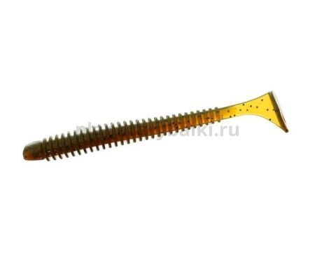 Виброхвост FLAGMAN Mystic Fish 4" 10см, #120 Green Pumpkin, 4шт.