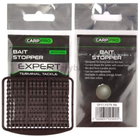 Стопор для бойлов CARP PRO коричневый, 90шт.