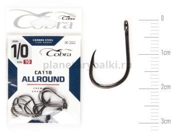 Крючки Cobra Allround HANNA CA118 №1/0, 10шт.