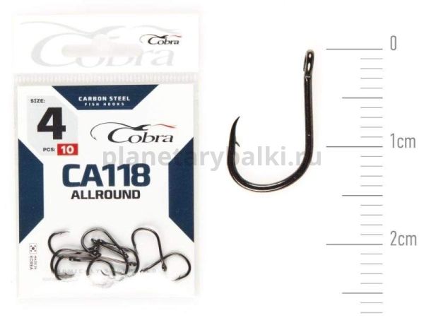 Крючки Cobra Allround HANNA CA118 №4, 10шт.