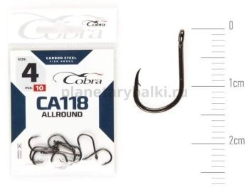 Крючки Cobra Allround HANNA CA118 №4, 10шт.