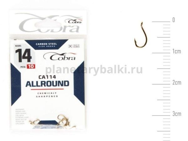 Крючки Cobra Allround BEAK CA114 №14, 10шт.