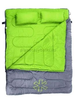 Мешок-одеяло спальный Norfin ALPINE COMFORT DOUBLE 250 GREEN