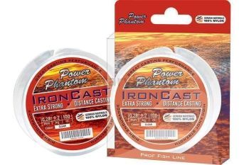 Монофильная леска Power Phantom Iron Cast 150м, 0,14мм, 2,8кг прозрачный 