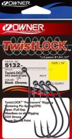 Крючки OWNER Twist Lock CPS BC №1/0, 4шт.