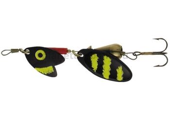 Блесна вращающаяся Mepps TANDEM TROUT №1, 6,5гр., цвет Black/Yellow (блистер)