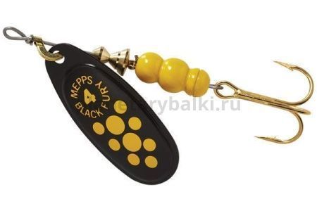 Блесна вращающаяся Mepps BLACK FURY 4, 8гр., цвет Black/Yellow