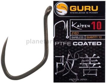 Крючки GURU Kaizen Eyed без бородки №14, 10шт.