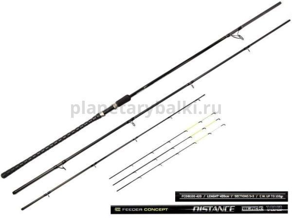 Удилище фидерное Feeder Concept Distance BLACK 100 4,20м, тест 60-100гр.