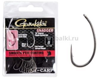 Крючки Gamakatsu G-Carp SNAGGER HOOKS разм. 08 10шт.