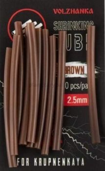 Трубки термоусадочные Volzhanka Shrinking Tube цвет Brown, 2,5мм, 10шт.