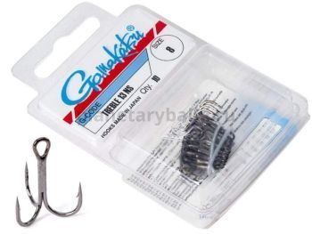 Крючки-тройники Gamakatsu 13NS TREBLE HOOKS BLACK №08, 10шт.