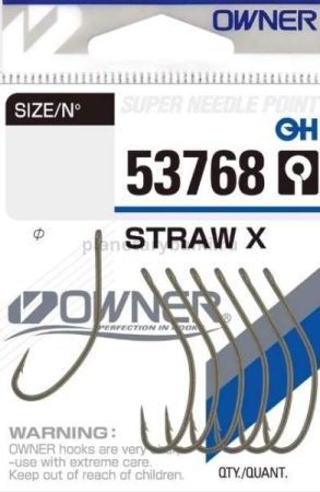 Крючки OWNER Straw X Unagi w/eye №4, 9шт.