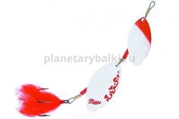 Блесна вращающаяся Mepps TANDEM PIKE 27гр., цвет Red/White/SILVER (блистер)