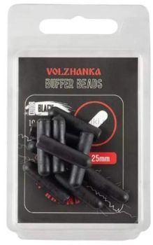 Удлиненный отбойник Volzhanka Buffer Beads цвет Black, 25мм, 10шт.