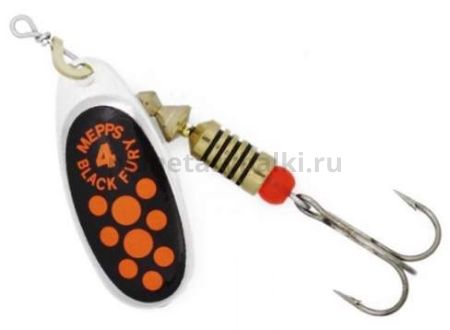 Блесна вращающаяся MEPPS Black Fury Orange №4, 8гр., цвет AG
