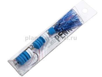 Приманка джиговая Lucky John PENNON BARBELLWORM син./бел. в блистере