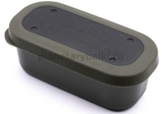 Коробка для наживки GURU Bait Box Solid Lid 1.1 зеленая 0,62л