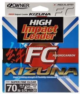 Леска OWNER Kizuna FC super clear 50м, 0,29мм, 5,44кг