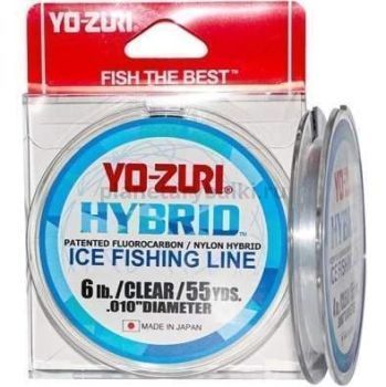 Монофильная леска Yo-Zuri Hybrid Ice 50м, 0,127мм, 0,45кг, 1lbs Clear 