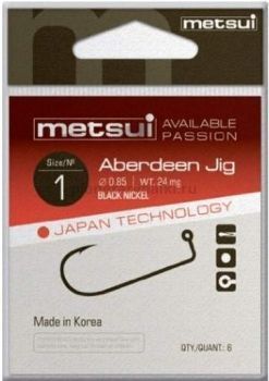 Крючки METSUI ABERDEEN JIG цвет bln, размер № 3/0, в уп. 6 шт