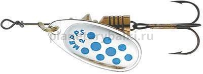Блесна вращающаяся Mepps COMET PTS 2, 4,5гр., цвет SILVER/Blue dots