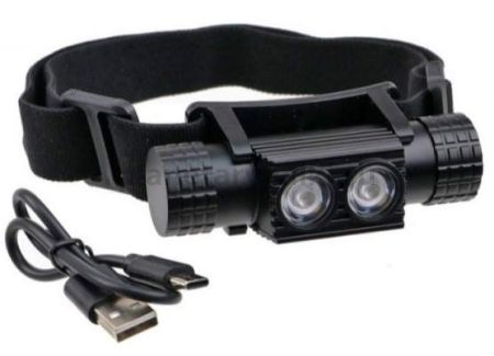 Фонарь налобный ELEGANCE METHOD светодиод белый и синий