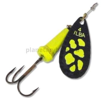 Блесна вращающаяся ILBA SPARK color №2, 5,5гр., цвет black-yellow