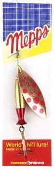 Блесна вращающаяся MEPPS Aglia Long Heavy №3, 24гр., цвет CU PTS red