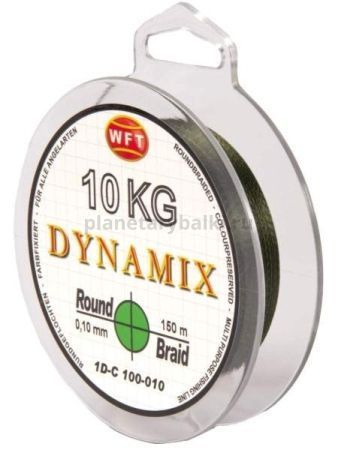 Шнур плетёный WFT KG ROUND DYNAMIX Green 150м, 0,10мм, 10кг