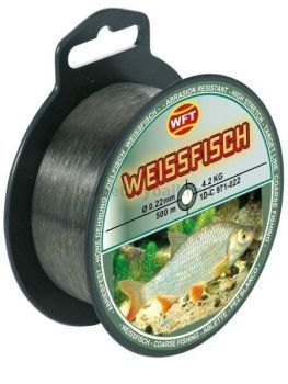 Леска монофильная WFT Zielfisch WEISSFISCH (МИРНАЯ РЫБА) 500м, 0,22мм, 4,2кг