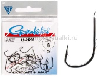 Крючки Gamakatsu LS-2120F HOOKS BLACK разм. 06 25шт.