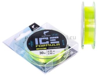 Леска монофильная зимняя Salmo Elite ICE FORMULA Fluo Yellow 30м, 0,18мм, 2,9кг
