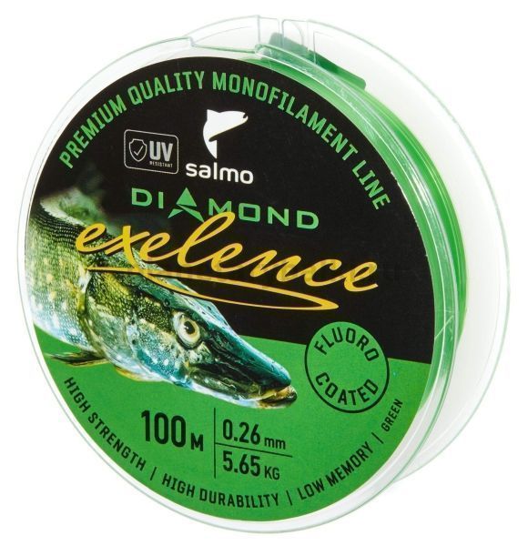 Леска монофильная Salmo Diamond EXELENCE FLUORO COATED Green 100м, 0,26мм, 5,65кг для рыбалки, Леска монофильная Salmo Diamond EXELENCE FLUORO COATED Green 100м, 0,26мм, 5,65кг отзывы, Леска монофильная Salmo Diamond EXELENCE FLUORO COATED Green 100м, 0,26мм, 5,65кг купить, Леска монофильная Salmo Diamond EXELENCE FLUORO COATED Green 100м, 0,26мм, 5,65кг купить в интернет магазине, Леска монофильная Salmo Diamond EXELENCE FLUORO COATED Green 100м, 0,26мм, 5,65кг выбрать, Леска монофильная Salmo Diamond EXELENCE FLUORO COATED Green 100м, 0,26мм, 5,65кг обзор, Леска монофильная Salmo Diamond EXELENCE FLUORO COATED Green 100м, 0,26мм, 5,65кг купить в розничном магазине