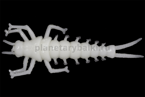 Приманка силиконовая LureMax STONE FLY 1,5'' 4,5см, White UV 10-009, 10шт.