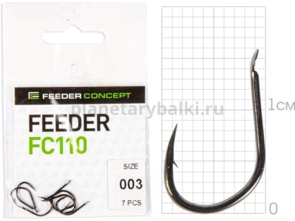 Крючки FC FEEDER сер. FC110 разм.003 7шт.