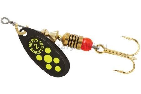 Блесна вращающаяся Mepps BLACK FURY 2, 4,5гр., цвет Black/Chartreuse